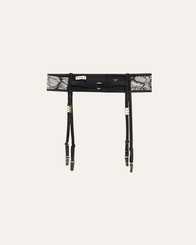 Adorn Lace & Silk Satin Suspender Belt